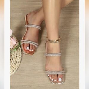 Elegant Women's Sandals in Gold